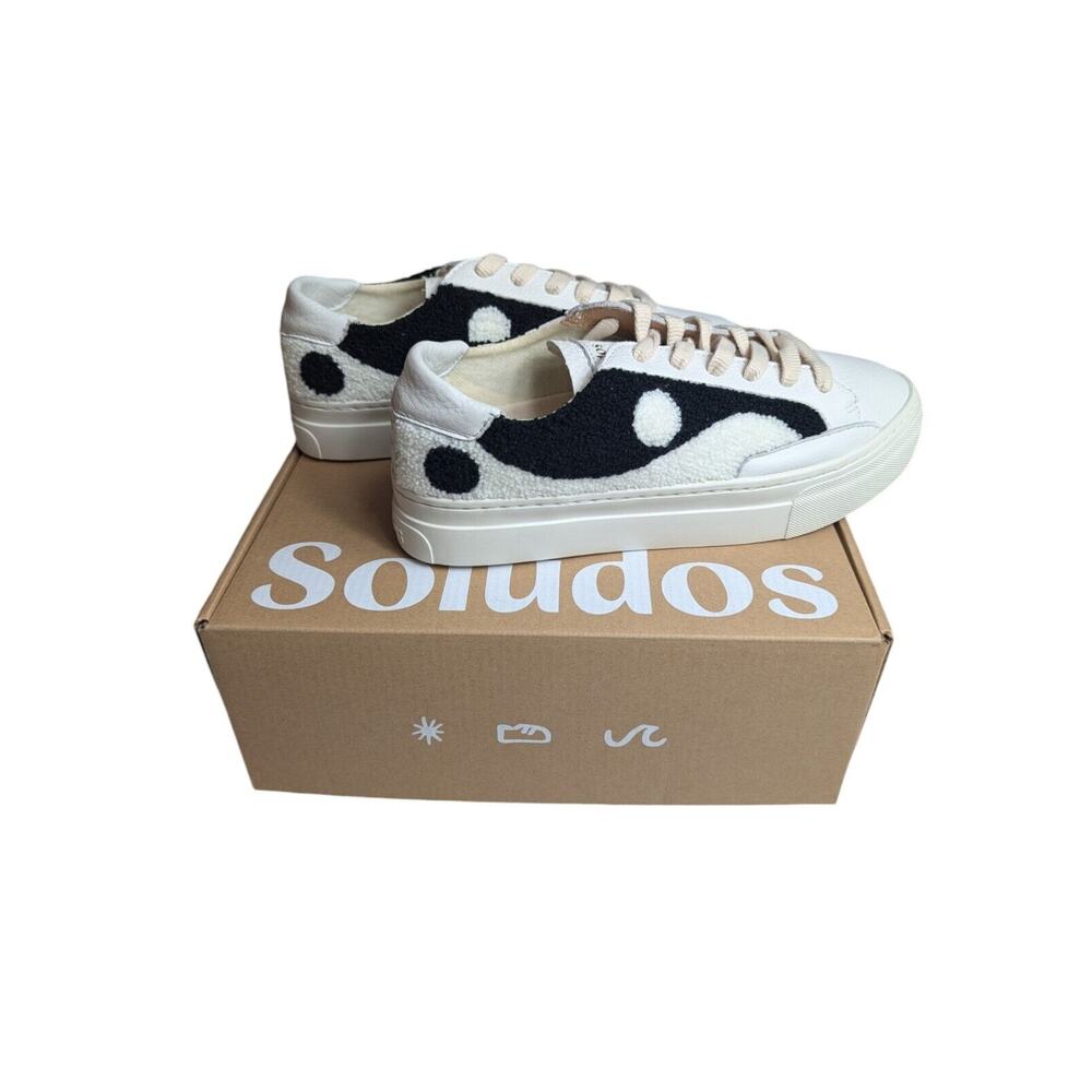Soludos Women's Black and White Platform Sneakers